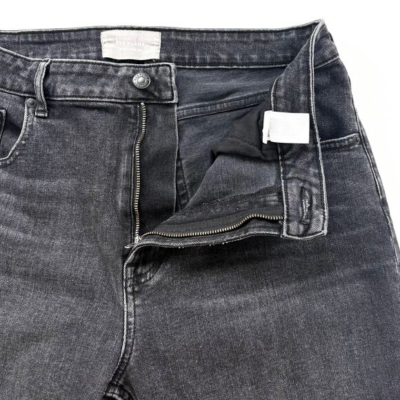 Everlane The Curvy Cheeky Jean Size 32 Crop Washed Black Gray High Rise Denim - Picture 5 of 12